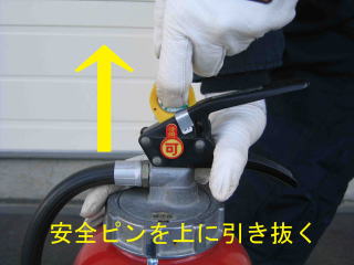 操作手順1 安全ピンを引き抜く