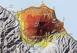 火砕流(軽石流)・火砕サージの範囲